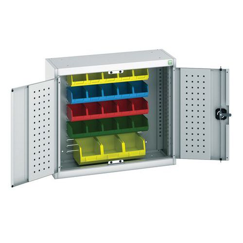Závěsné skříňky Bott Cubio s boxy a perfopanely na nářadí