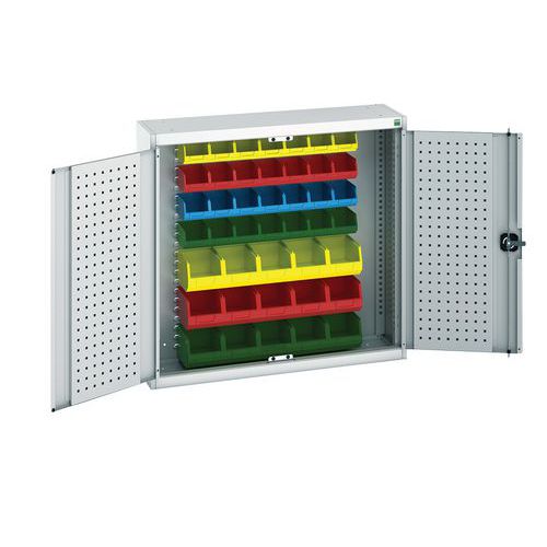 Závěsné skříňky Bott Cubio s boxy a perfopanely na nářadí