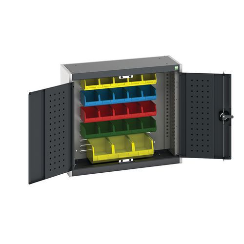Závěsné skříňky Bott Cubio s boxy a perfopanely na nářadí