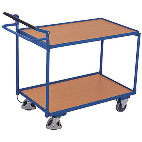 Policové vozíky s ruční brzdou, 2 police, do 250 kg, 117,5 x 62,5 x 104,5 cm Policové vozíky s ruční brzdou, 2 police, do 250 kg, 117,5 x 62,5 x 104,5 cm