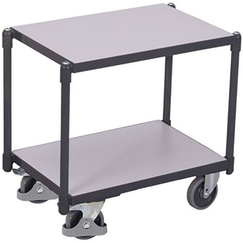 Policový vozík Euro systém dolly ESD, 2 police, 67,5 x 41,5 x 63,5 cm, šedý Policový vozík Euro systém dolly ESD, 2 police, 67,5 x 41,5 x 63,5 cm, šedý