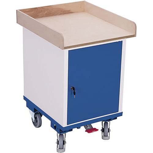 Dílenské vozíky se skříňkou, vyvýšené okraje, 57,5 x 66 x 90,5 cm Dílenské vozíky se skříňkou, vyvýšené okraje, 57,5 x 66 x 90,5 cm