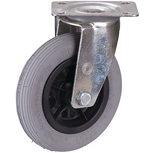 Nafukovací pojezdová kola s přírubou, průměr 150 - 230 mm, válečkové ložisko, otočná