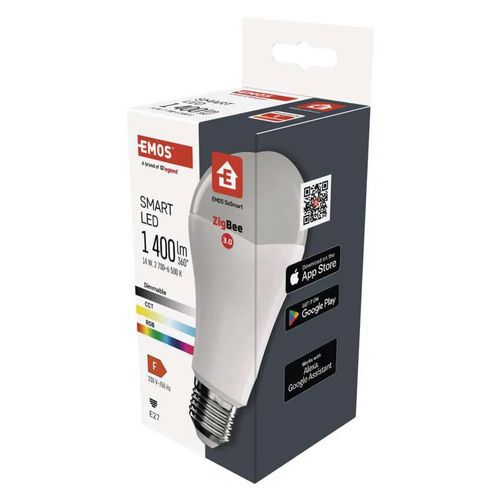 Chytré LED žárovky GoSmart A60, E27, RGB, stmívatelné, Zigbee