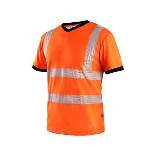Tričko CXS RIPON, výstražné, pánské, oranžovo-černé