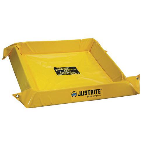 Záchytné nádrže Justrite, žluté, výška 10,2 cm, 38 - 303 l