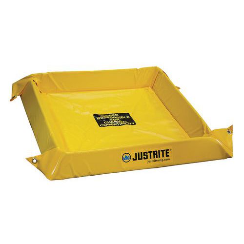 Záchytné nádrže Justrite, žluté, výška 10,2 cm, 38 - 303 l