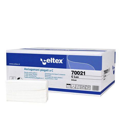Papírové ručníky skládané Celtex C-LUX 2vrstvy, 3040ks