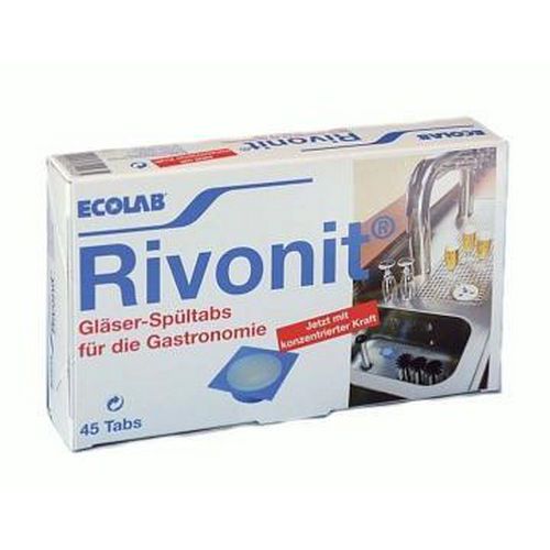 Tablety pro ruční mytí skla Rivonit Gläser Tabs, 45ks