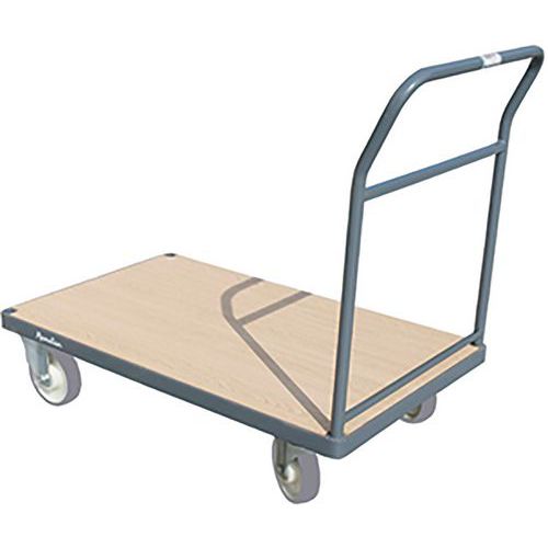 Plošinové vozíky s madlem Manutan, do 500 kg, TRP kola
