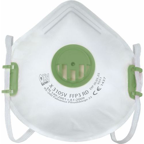 Opakovaně použitelný respirátor, stupeň ochrany FFP3, balení 10 ks