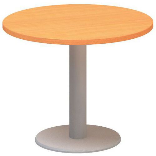 Kruhové konferenční stoly Alfa 400 s šedým podnožím, 70 x 50,7 cm