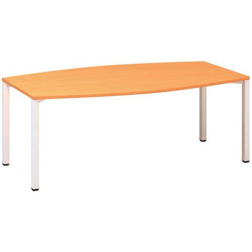 Konferenční stoly Alfa 420 s bílým podnožím, 200 x 110 x 74,2 cm