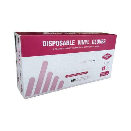 Jednorázové vinylové rukavice VGP, bílé, 100 ks