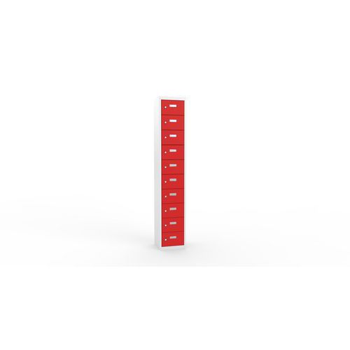 Svařované skříně na osobní věci Ron I, 10 boxů, cylindrický zámek