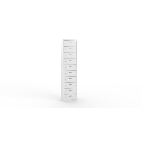 Svařované skříně na osobní věci Ron II, 10 boxů, cylindrický zámek