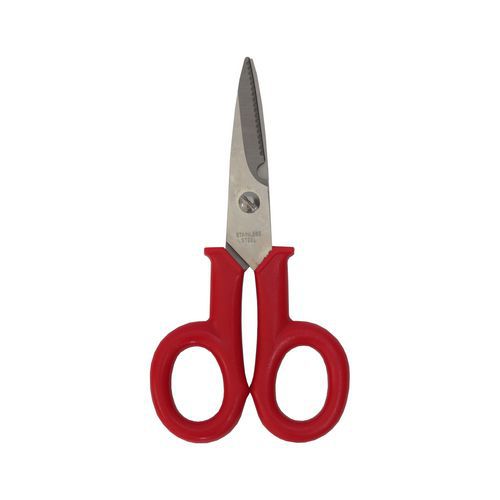 TOPTRADE nůžky s rovným ostřím, elektrikářské, univerzální, 145 mm
