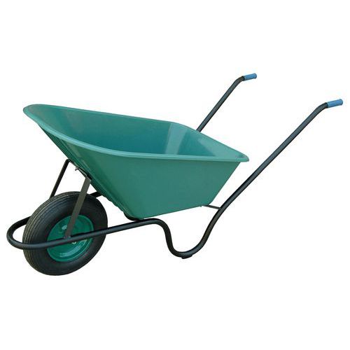 TOPTRADE kolečko zahrádkářské, plastová korba, kolo nafukovací, 125 l TOPTRADE kolečko zahrádkářské, plastová korba, kolo nafukovací, 125 l