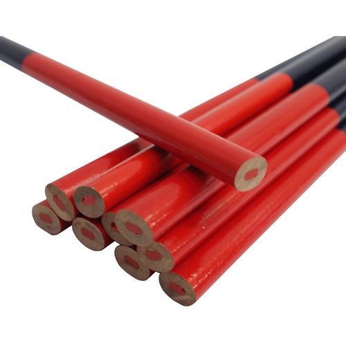 TOPTRADE tužka tesařská, ovál, červenomodrá, sada 12 ks, 180 mm