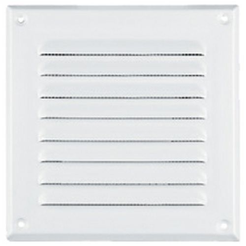 REFLEX mřížka větrací, kovová, bílá, hranatá, se síťkou 155 x 155/140 x 140 mm, vývod 130 x 130 mm