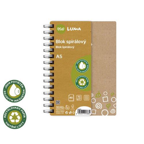 Bloky kroužkové ECO LUMA, 80 listů Bloky kroužkové ECO LUMA, 80 listů
