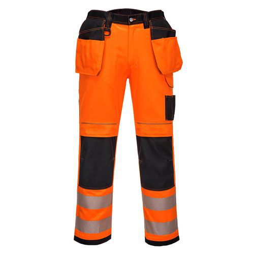 Kalhoty Holster PW3 Hi-Vis Stretch, černá/oranžová