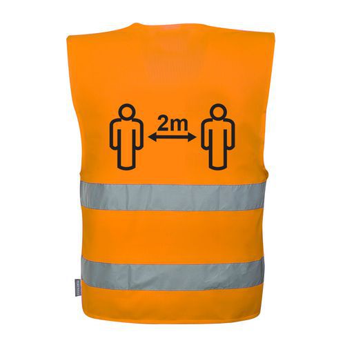 Hi-Vis Social Distancing Vest 2m, oranžová