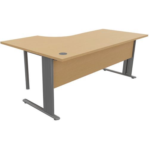 Kancelářské stoly Manutan Expert, 72 x 160 - 180 x 110 cm, pravé/levé provedení, buk