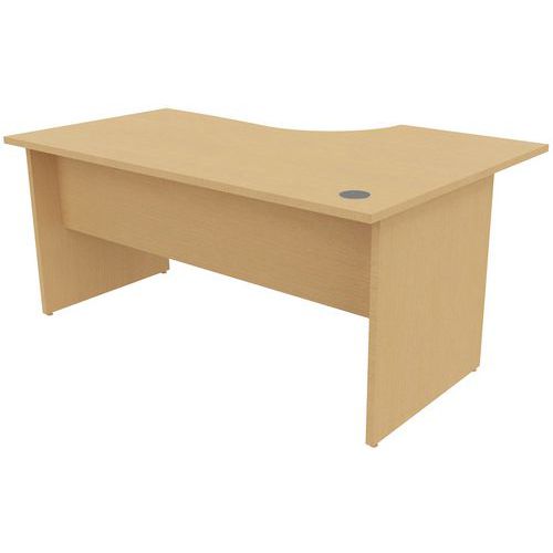 Kancelářské stoly Manutan Expert, 72 x 160 - 180 x 110 cm, pravé/levé provedení, buk