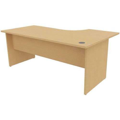 Kancelářské stoly Manutan Expert, 72 x 160 - 180 x 110 cm, pravé/levé provedení, buk
