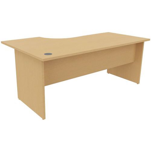 Kancelářské stoly Manutan Expert, 72 x 160 - 180 x 110 cm, pravé/levé provedení, buk
