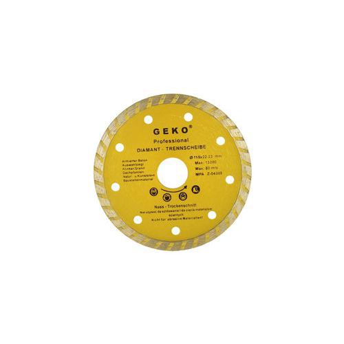 Diamantový řezný kotouč, TURBO, 115x22mm GEKO