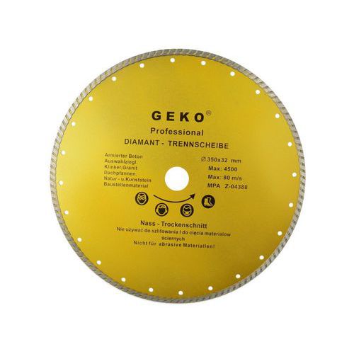 Diamantový řezný kotouč, TURBO, 350x8x32mm GEKO