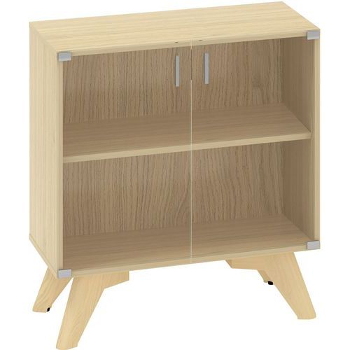 Nízké skříně Alfa Root se skleněnými dvířky, 1 police, 80 x 458 x 88,7 cm Nízké skříně Alfa Root se skleněnými dvířky, 1 police, 80 x 458 x 88,7 cm