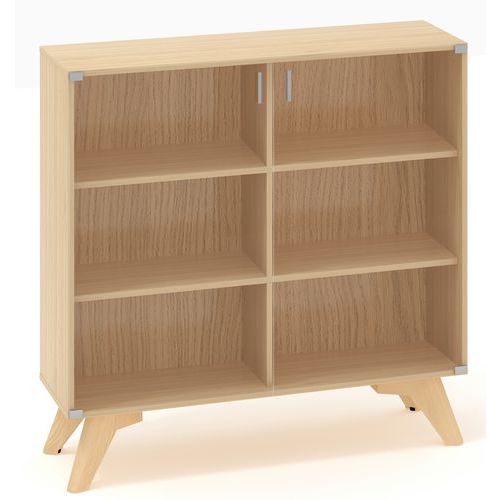 Nízké skříně Alfa Root se skleněnými dvířky, 2 police, 120 x 458 x 121,5 cm Nízké skříně Alfa Root se skleněnými dvířky, 2 police, 120 x 458 x 121,5 cm