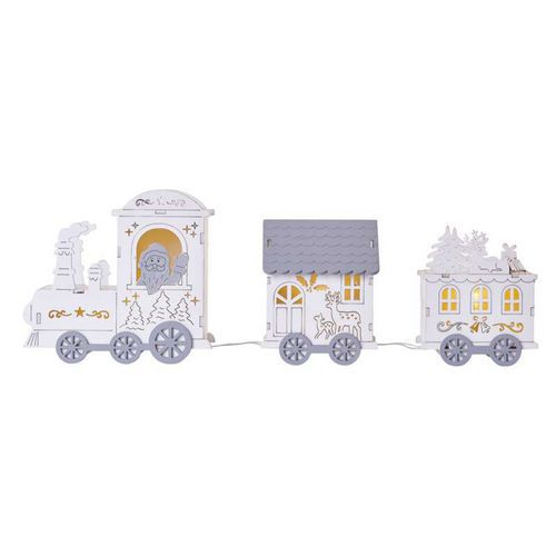 LED dekorace dřevěná - vláček, 2xAA, 14 cm, vnitřní, teplá bílá, časovač LED dekorace dřevěná - vláček, 2xAA, 14 cm, vnitřní, teplá bílá, časovač