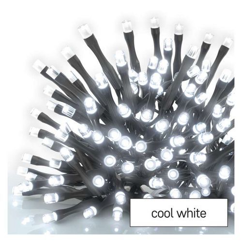 Standard LED spojovací vánoční řetěz - rampouchy, 2,5 m, venkovní, studená bílá