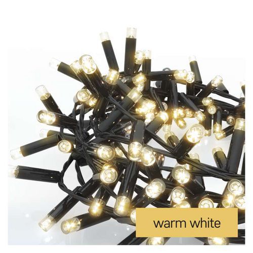 Profi LED spojovací řetěz černý - ježek, 3 m, venkovní i vnitřní, teplá bílá