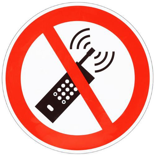 Zákazové značení Manutan Expert - Zákaz používání mobilních telefonů, samolepicí Zákazové značení Manutan Expert - Zákaz používání mobilních telefonů, samolepicí