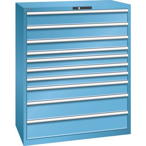 Dílenské zásuvkové skříňe Lista 10, 11, a 12 zásuvek, 1193x725x1450 mm