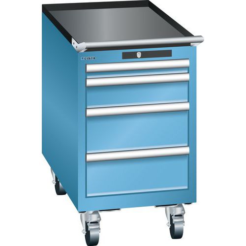 Mobilní dílenské zásuvkové skříně Lista, 4 nebo 5 zásuvek, 411x725x723 mm