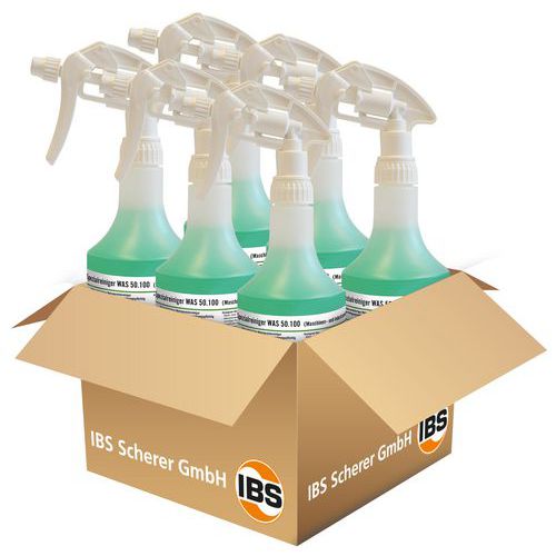 Speciální čisticí kapalina IBS WAS 50.100, pro strojní a průmyslové čističe, 6 x 500 ml