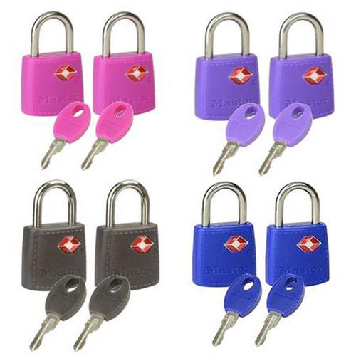 Set visacích zámků pro zavazadla TSA 4695EURTAST Master Lock, 23 mm, 8 ks