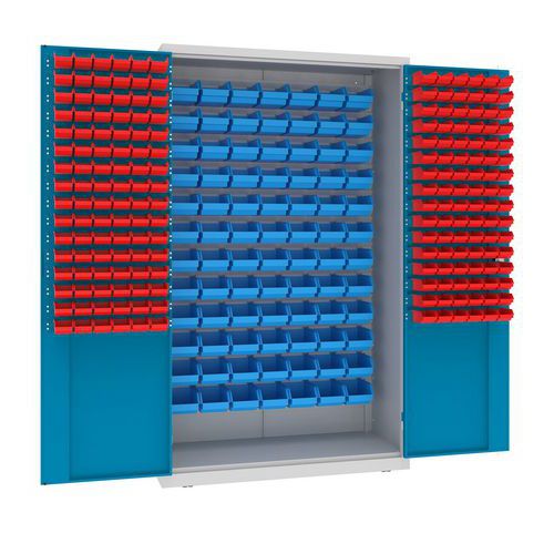 Kovové dílenské skříně s boxy, 199 x 120 x 50 cm