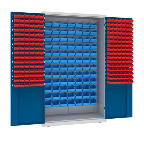 Kovové dílenské skříně s boxy, 199 x 120 x 50 cm