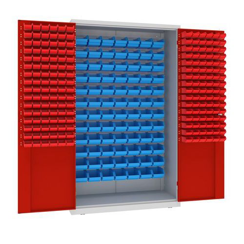 Kovové dílenské skříně s boxy, 199 x 120 x 50 cm