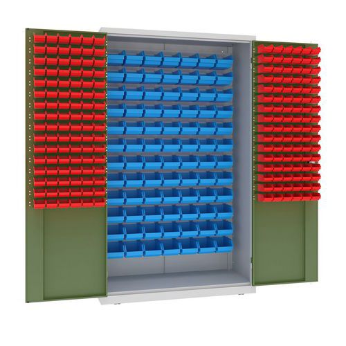 Kovové dílenské skříně s boxy, 199 x 120 x 50 cm