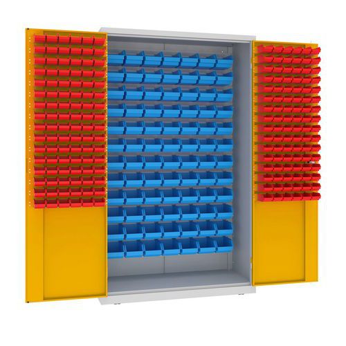 Kovové dílenské skříně s boxy, 199 x 120 x 50 cm