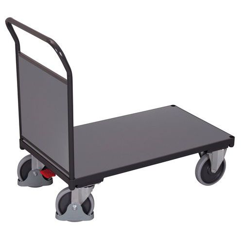 Plošinové vozíky s madlem s plnou výplní, do 400 - 500 kg