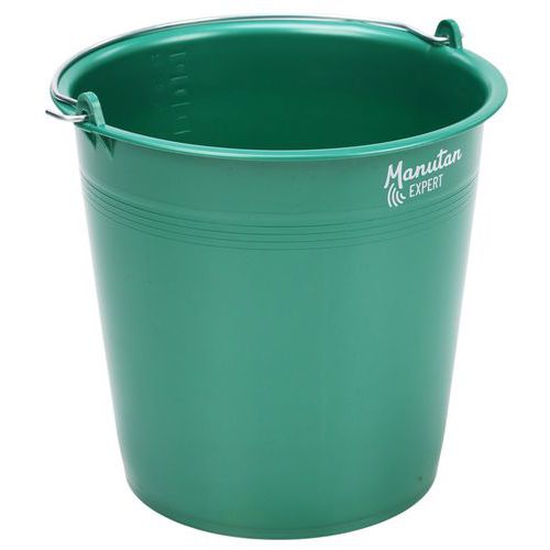 Recyklovaný plastový kbelík Manutan Expert, zelený, 11 l, 10 ks Recyklovaný plastový kbelík Manutan Expert, zelený, 11 l, 10 ks